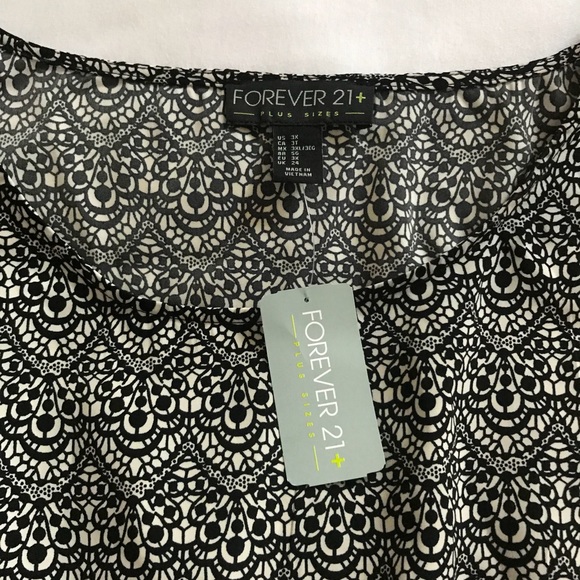 NWT Forever 21 B&W A-Line Dress - Picture 2 of 4